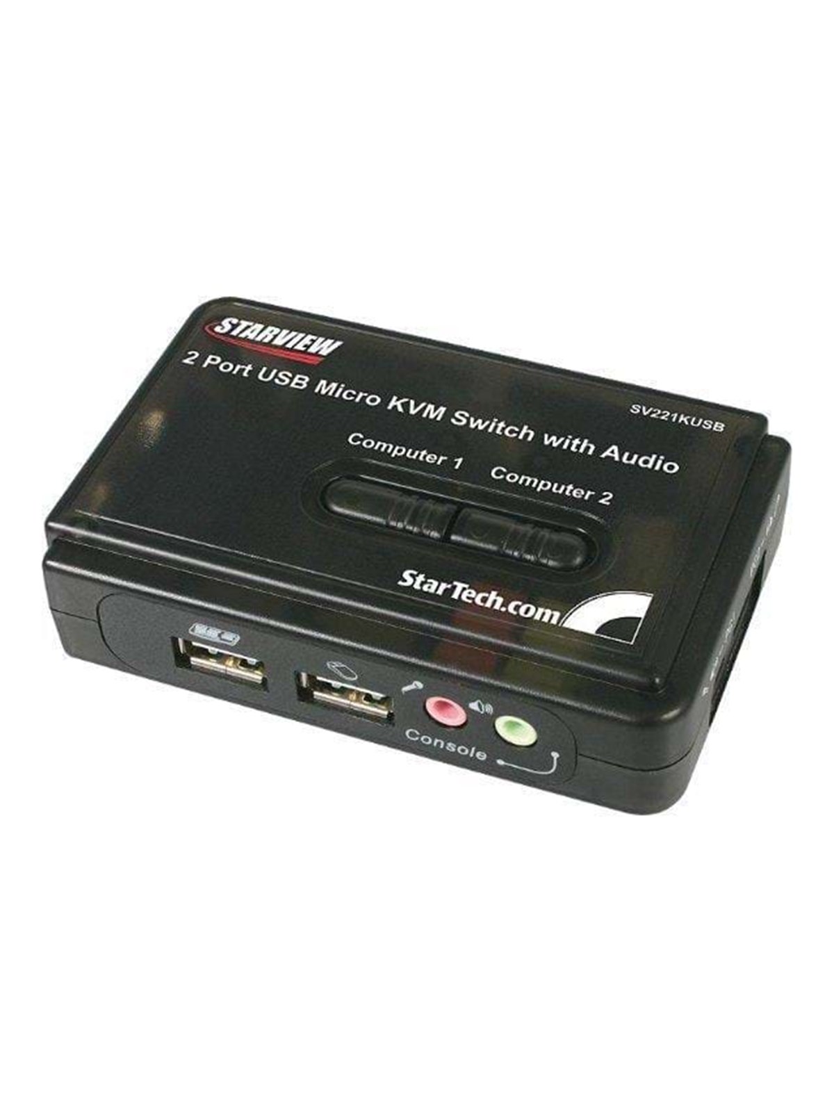 StarTech.com 2 Port USB VGA KVM Switch mit Audio und Kabel - KVM / Audio-Switch - 2 Anschlüsse
