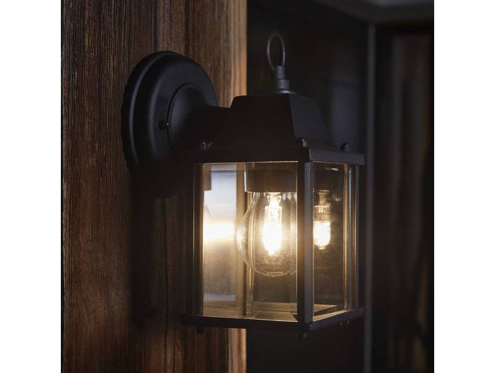 OSRAM Aussenwandleuchte ENDURA CLASSIC LANTERN SQUARE, dimmbar, schwarz, Aluminium, Wandleuchte außen