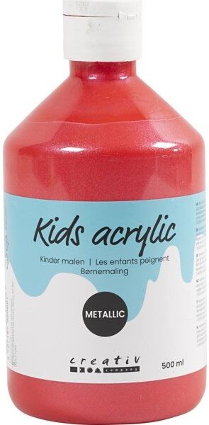 Creativ Company Akrylmaling   500ml   Metallic   Rød