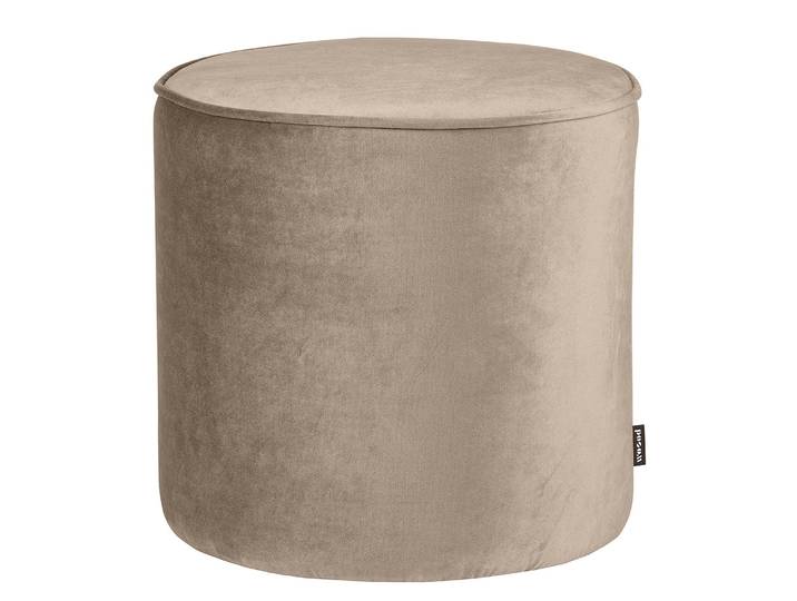 Repose-pieds capitonné Tiset 46 x 46cm Beige/Kaki