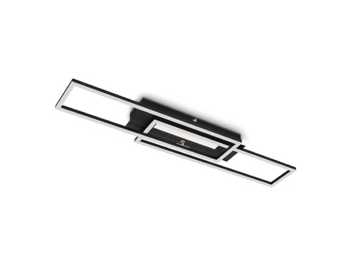 Briloner Leuchten - LED Deckenleuchte mit Mittellicht, warmweiße Lichtfarbe, getrennt schaltbare LED Deckenlampe, Speicherfunktion, schwenkbare Wohnzimmerlampe, Schwarz 3546-015