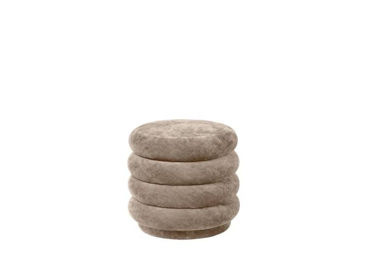 Ferm Living Pouf Round Pouf Stoff faded velvet 26 beige