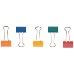 Briefklemmer Foldback, 32mm, 10 Stück, sortiert Q-CONNECT KF03653