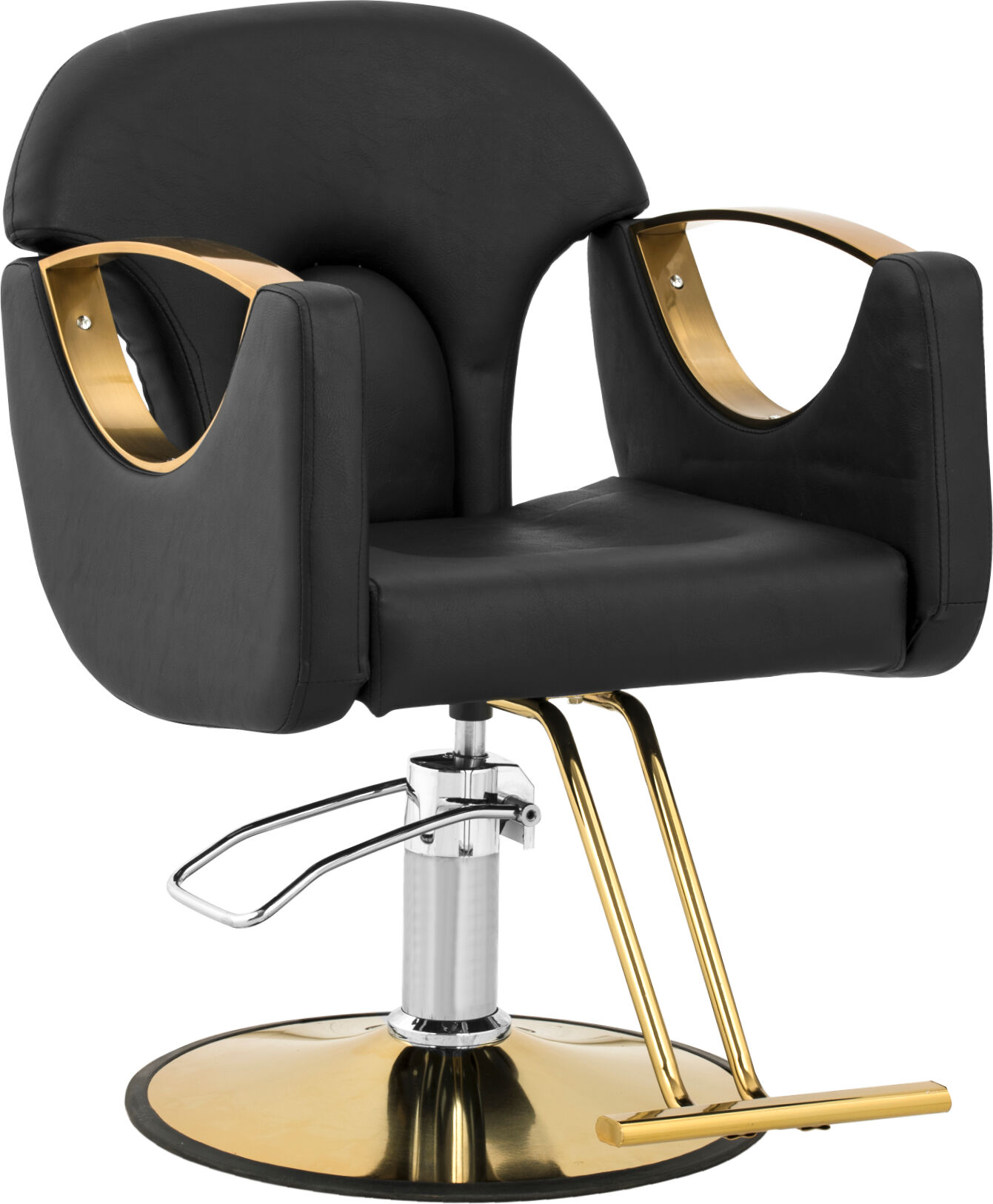 physa Friseurstuhl mit Fußstütze - 53 - 64 cm - 180 kg - Schwarz PHYSA BARTON BLACK