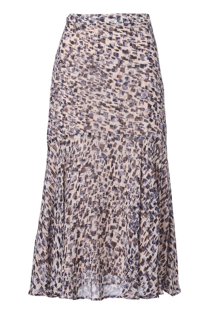 Cassie Print Rok Pink/kobalt