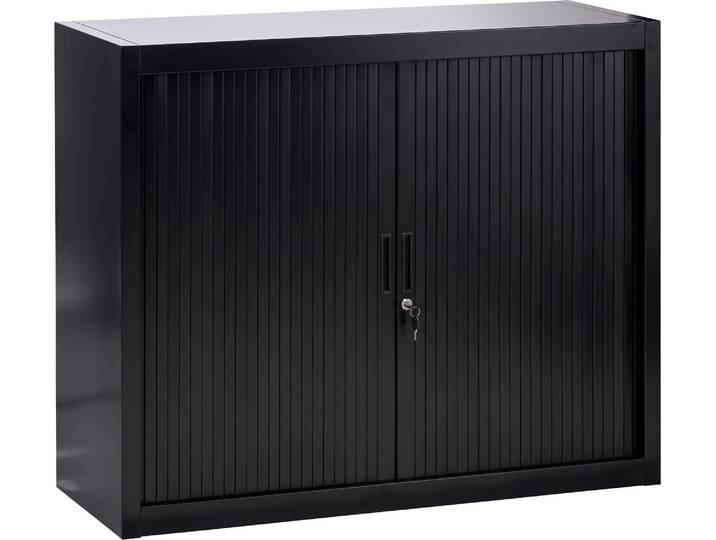 Armoire à rideaux démontable Bruneau 100 x 120 cm noir - Armoires métal - Bruneau