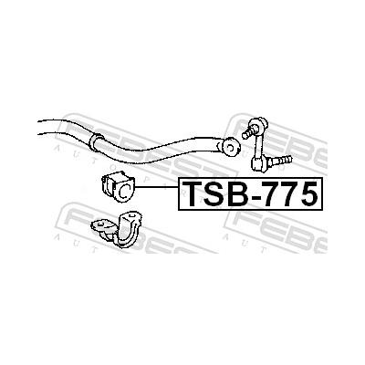 FEBEST Lagerung, Stabilisator TSB-775 Vorderachse für TOYOTA