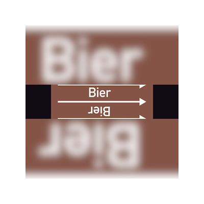 Rohrleitungskennzeichen Bier - 33000x90 mm Folie selbstklebend
