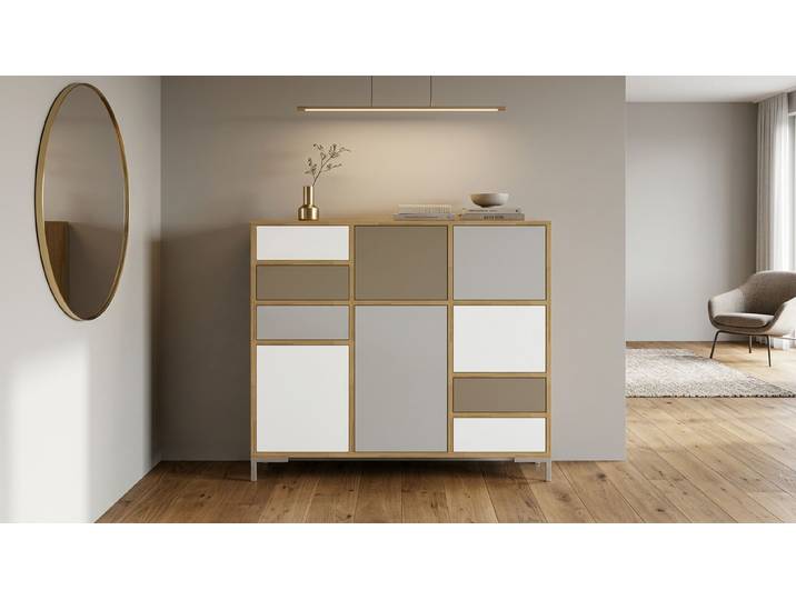 Stylishes TV Sideboard nach Maß Eiche Natur geölt