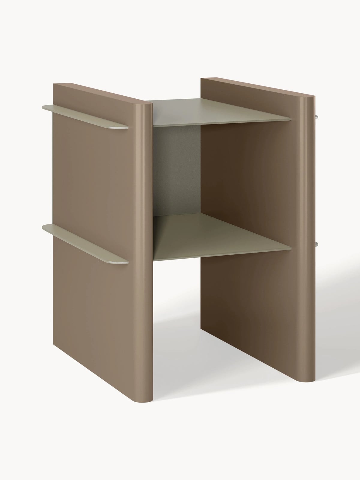 Westwing Collection Nachtkastje Rami met metalen elementen, B/D/H: 55 x 45 cm