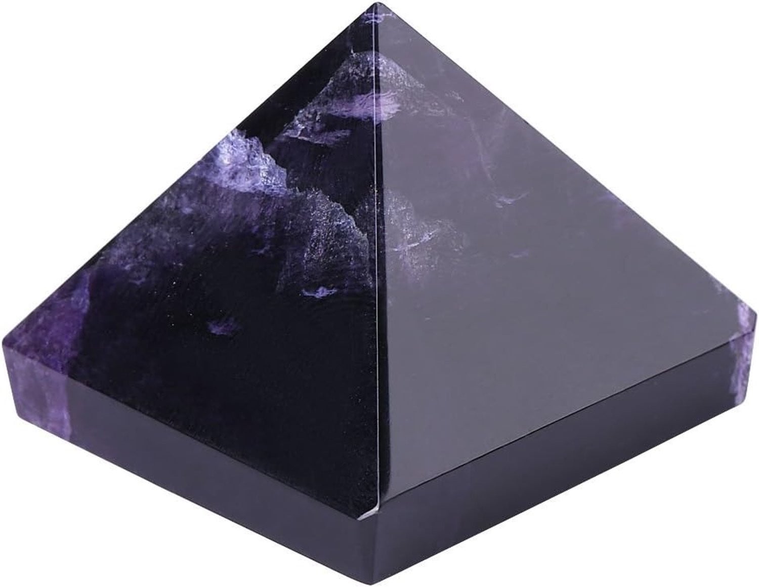 Paarse amethist piramide kristallen figuur voor Feng Shui en decoratie