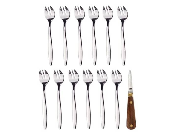 Amefa Lancette - Set à huîtres\, 1 couteau et 12 fourchettes