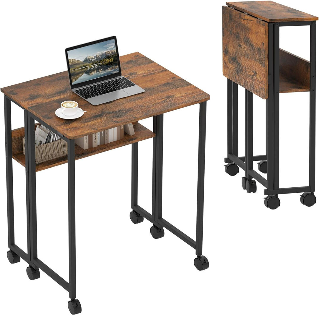 Brambly Cottage MDF Computer Desk Black 75cm H X 63cm W X 50cm D