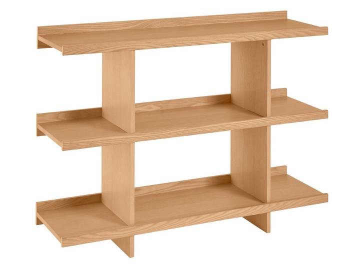 LeGer Home by Lena Gercke Ablageregal Clavira, massives Eschenholz, stabil, luftige Optik, Breite 120 cm
