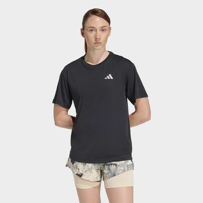 Laufshirt ADIDAS PERFORMANCE "ADI365 RUNNING ESSENTIALS", Damen, Gr. L, schwarz, Obermaterial: 100% Polyester, Rundhals, Shirts Laufshirt, mit climacool Technologie, ohne Verschluss