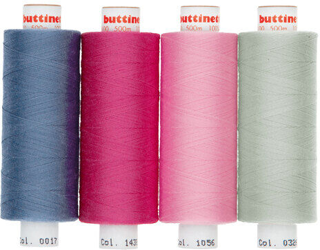 buttinette Nähgarn-Set "candy", Stärke 100, 4x 500 m