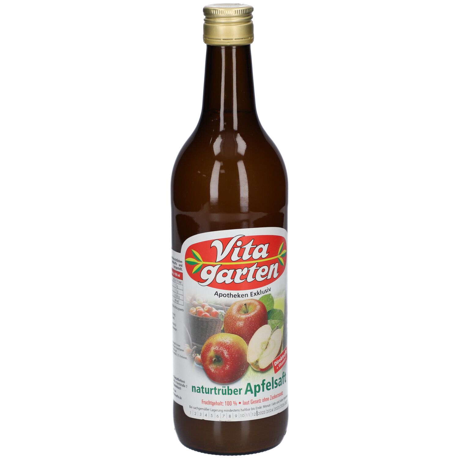 Vitagarten Apfel Saft trüb 750 ml