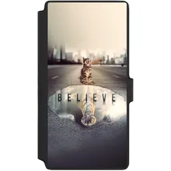 Nivocase Klapphülle für Samsung Galaxy S22 Ultra Handyhülle aus Kunst Leder NIVOflip schwarz Motivation (Samsung Galaxy S22 Ultra), Smartphone Hülle, Schwarz