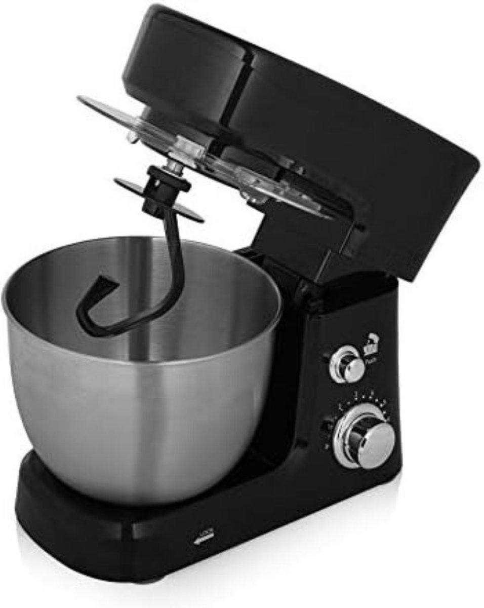 Keukenmachine met mengkom in het zwart