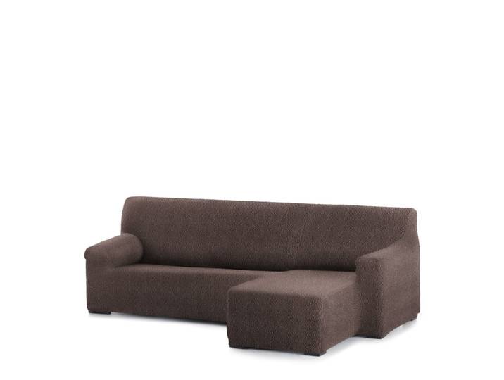 Housse de canapé en l droite b/c marron 250 - 360 cm