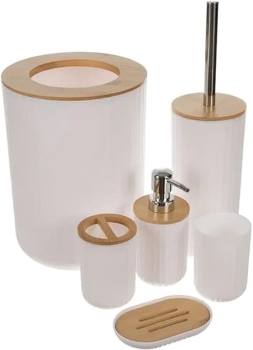 Badkamer accessoires set met toiletborstel