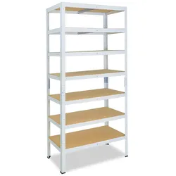 shelfplaza HOME 200x90x60 cm Schwerlastregal in weiß mit 7 Böden und 125 kg Traglast pro Boden