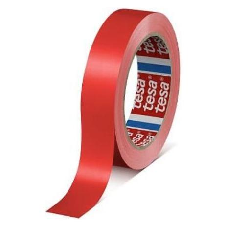 tesa Verpackungsklebeband 60404, 9 mm x 66 m, rot (9 mm) (60404-00005-00)