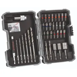 Bosch Bitset mit Metallbohrern und Extra Hard-Schrauberbits, 35-teiliges Set - 2607017565