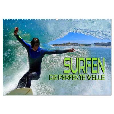 Surfen - die perfekte Welle (Wandkalender 2027 DIN A2 quer), CALVENDO Monatskalender