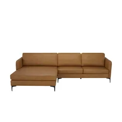SCHÖNER WOHNEN Kollektion Ecksofa Leder  Timeless , braun