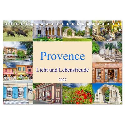 Provence. Licht und Lebensfreude (Tischkalender 2027 DIN A5 quer), CALVENDO Monatskalender