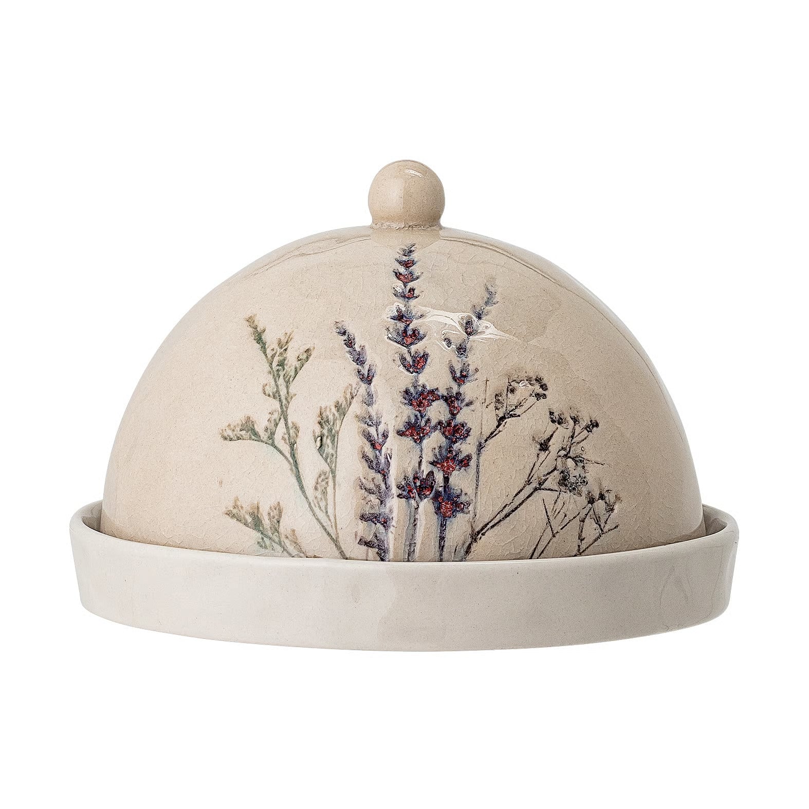 Bloomingville Bea botervloot met grasmotief beige B: 15 cm, D: 10 cm, H: 15 cm