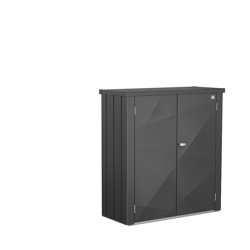 BIOHORTGARTE Terrassenschrank Romeo Gr. M X-Design dunkelgrau-metallic 16964446
