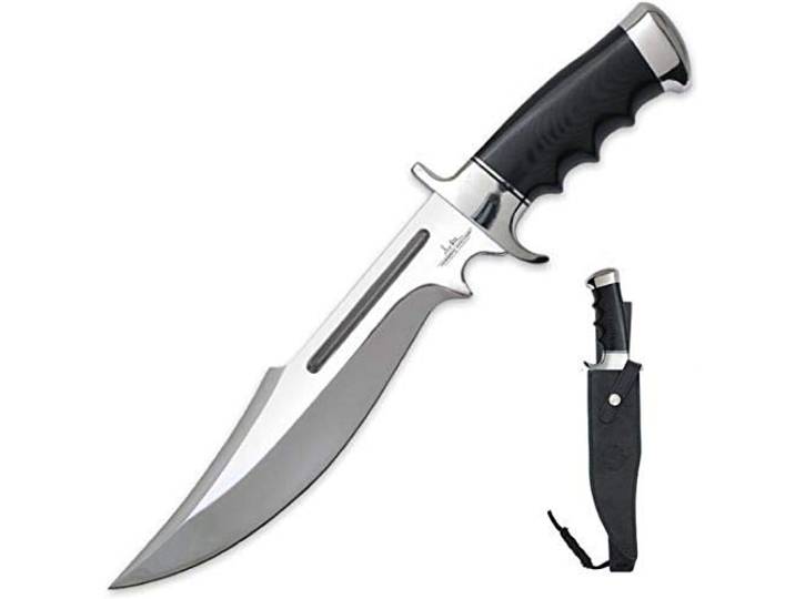Gil Hibben Expendables 2 Legionärsmesser, Camping Messer, Survival Messer feststehende Klinge, Edelstahl Knife mit Scheide,Outdoor Messer, Bushcraft Messer & Jagdmesser