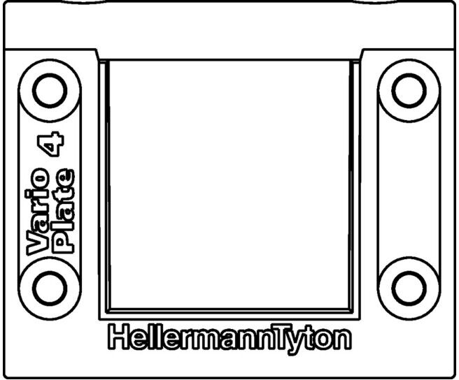 Hellermann Tyton Cadre de passage de câble VarioPlate 4 VarioPlate-4 (440-00000)