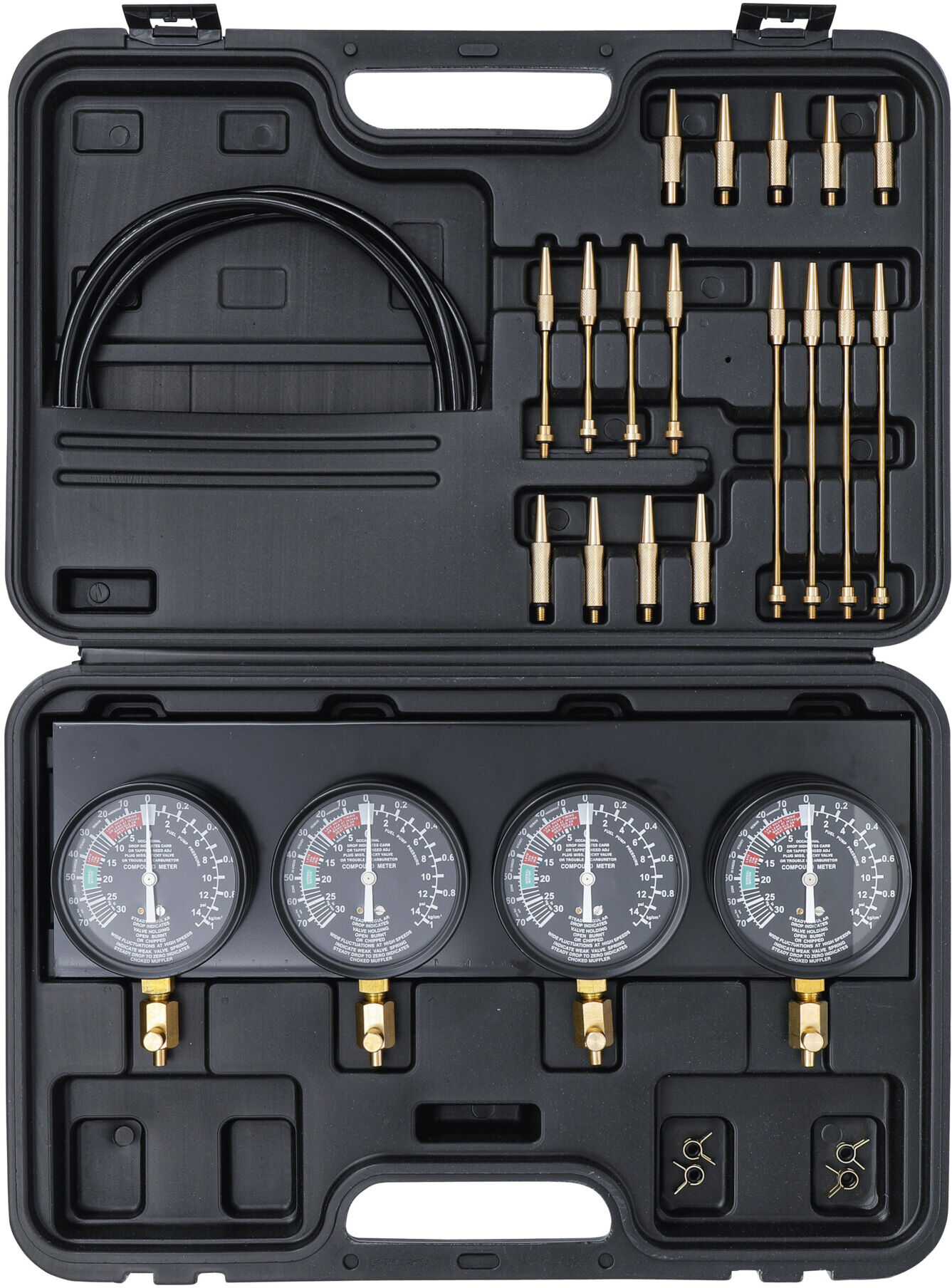 BGS Do it yourself Synchron-Vergaser-Testgerät mit 4 Synchronuhren 26-tlg. (962670)
