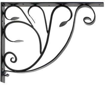 Achla Designs Elegant Detailed Leafy Leaf Mail Box Bracket, 18 Inch Tall, Black Powder Coat Finish
