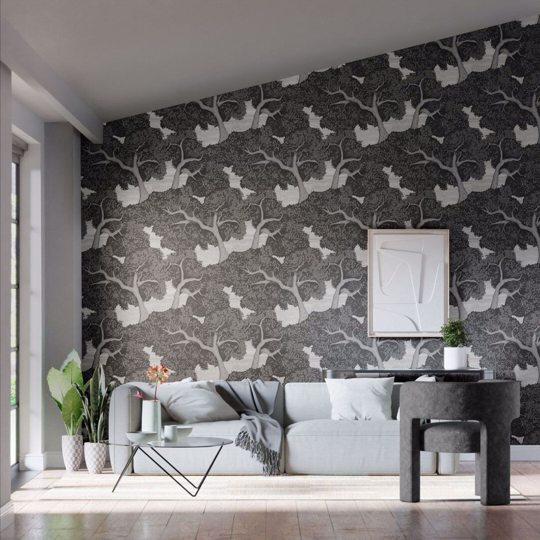 Harlequin Eternal Oak 10.05m x 68.6cm Wallpaper Roll Ebony/First Light 1,005cm L