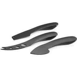 Philippi Design Käsemesser Set ONYX 3 teilig - Edelstahl - Schwarz