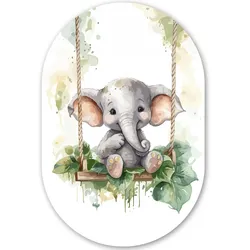 WANDBILD Elefant - Tier - Kinder - Dschungel Deko Wohnzimmer 40x60 cm