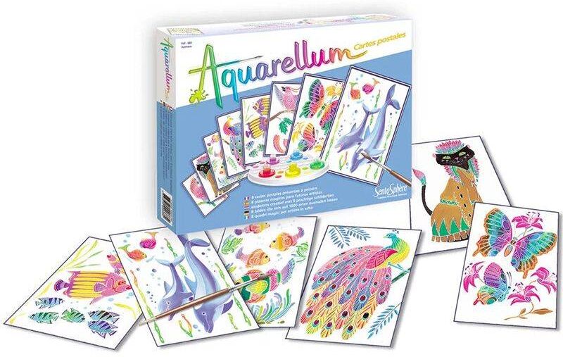 SentoSphère Aquarellum Cartes Postales Animaux