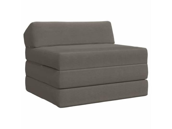 Coespram Klappsofa Bett Hellgrau 200x70x10cm Faltmatratze Cordstoff Flexibles 2-in-1 Faltsofa aus weichem Cordstoff ideal für Schlafzimmer, Gästezimmer und kleine Räume im Haushalt.