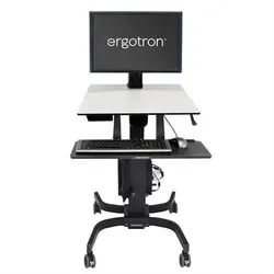 Ergotron WorkFit-C Single LD mobiler Steh-Sitz Arbeitsplatz bis 30" TFT