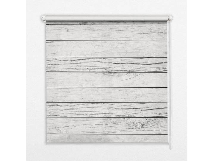 Tulup Innenrollo - Fensterrollo - Rollo - 140x140 cm - Graue Bretter, Kunststoff, Quadratisch, 140x140x0.5 cm, Heimtextilien, Vorhänge, Rollos