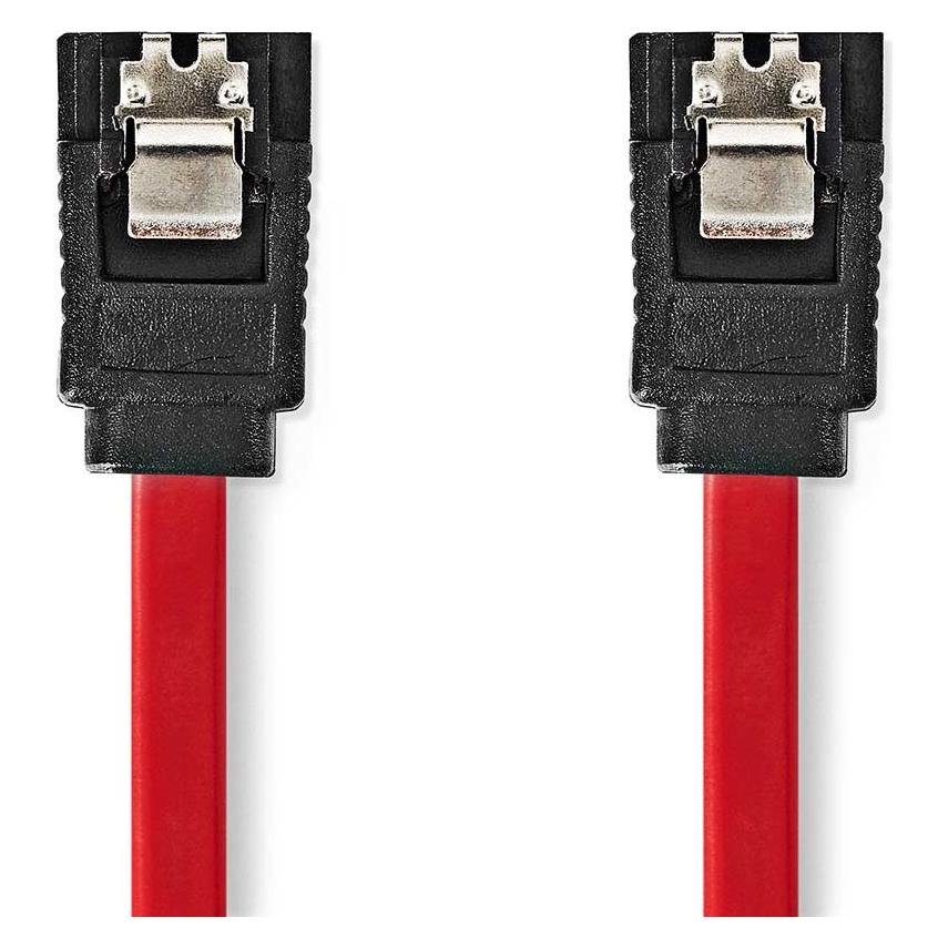 Nedis SATA Kabel | 3 Gbps | SATA 7-Pin-Buchse | SATA 7-Pin-Buchse | Vernickelt | 0.50 m | Flach | PV (50 cm, SATA) (CCGB73150RD05)