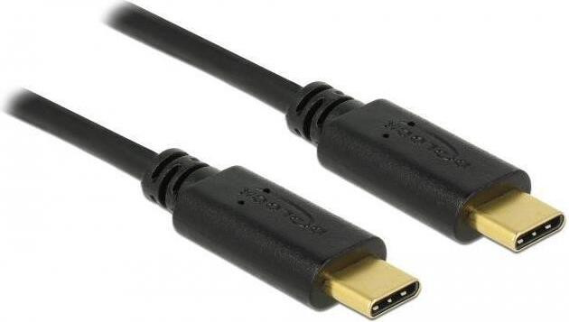 Delock USB-C naar USB-C kabel, zwart, 0,50 m