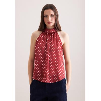 Klassische Bluse SEIDENSTICKER, Damen, Gr. XL (42), rot, 100% Polyester, gemustert, regular fit, Blusen Bluse, Tunika Druck