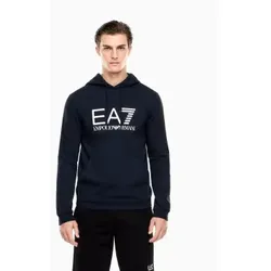 EA7 für Herren. 7M001413_AF22266 Core Identity Sweatshirt navy blau (L), Schwarz, Lässig, Sportlich, Baumwolle, Sportbekleidung, Multisport,