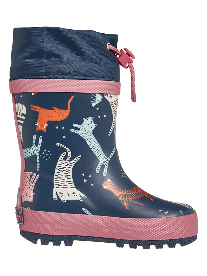 Playshoes Gummistiefel "Katzen" in Blau - 24