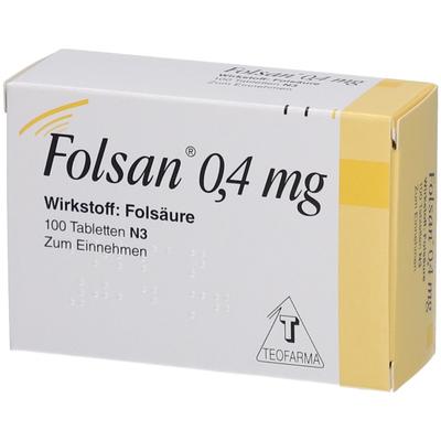Folsan 0,4 mg Tabletten 100 St